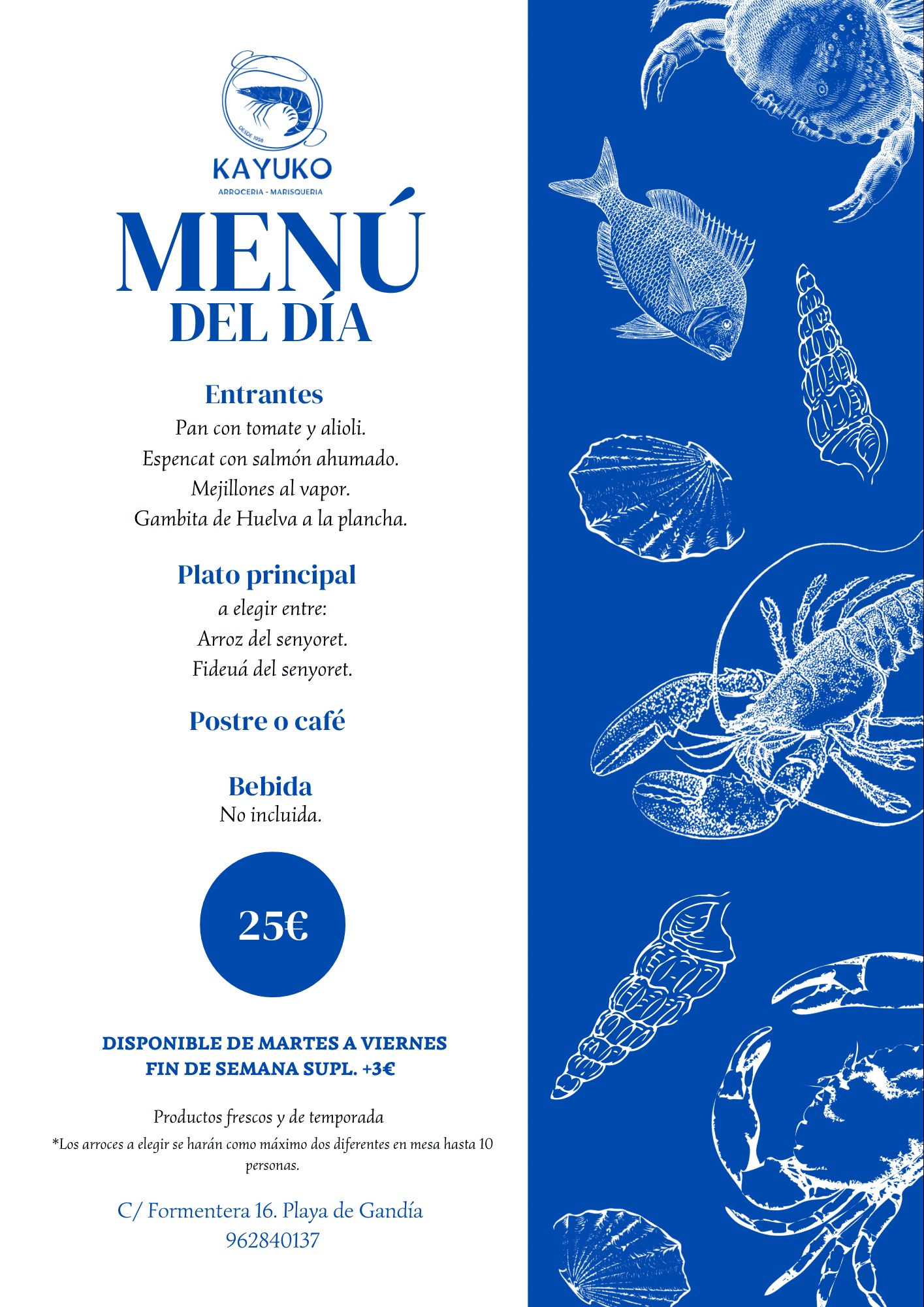 Menú Comidas